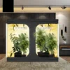 Reflective Polyester Film Hydroponic Planting Tent with Observation Window, Waterproof Floor Tray, 96x48x80 Inch