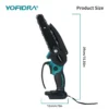 YOFIDRA Mini 6 Inch Electric Chainsaw Cordless Cutter Pruner Chain Saw With Temperature Controlled Motor For Makita 18V Battery