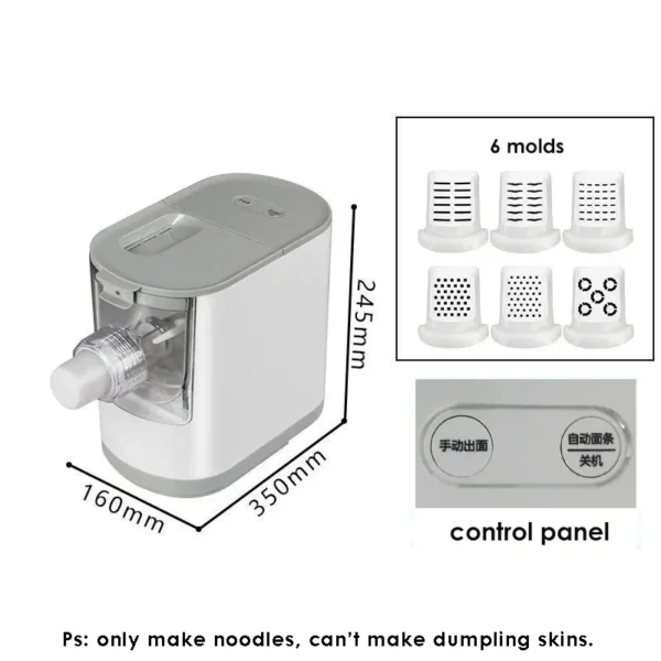 220V/ 110V Electric Automatic Noodle Maker Machine Multifunction Pasta Maker Dough Roller Dumpling Skin Machine Various Shapes