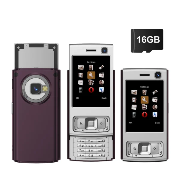 SERVO N95 PRO Mini Slider Mobile Phone 2.0" Display GSM 2 SIM Card Speed Dial Magic Voice Wireless Radio Small Cellphones Type-C