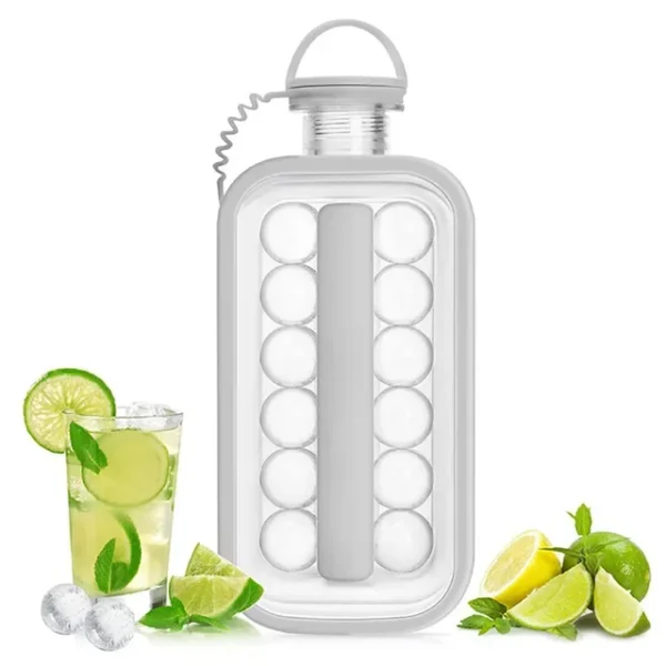 2-in-1 Household Portable Ice Maker Foldable Ice Hockey Pot Whiskey Ice Cube Mold Refrigerator Freezer Ice Maker Kitchen Tools
