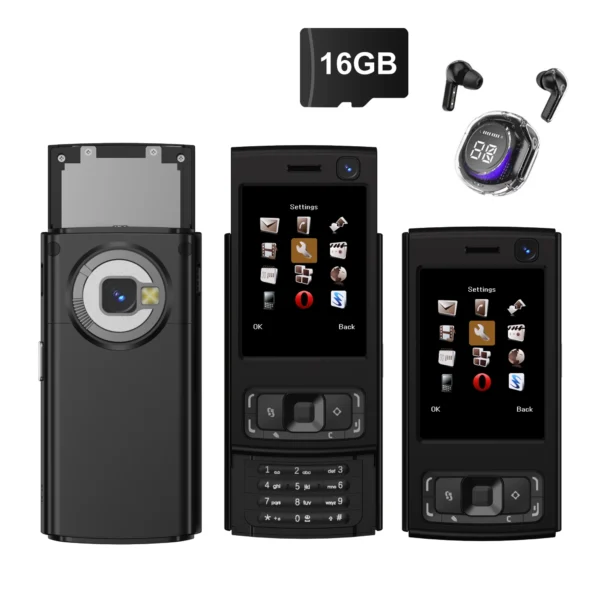 SERVO N95 PRO Mini Slider Mobile Phone 2.0" Display GSM 2 SIM Card Speed Dial Magic Voice Wireless Radio Small Cellphones Type-C