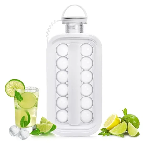 2-in-1 Household Portable Ice Maker Foldable Ice Hockey Pot Whiskey Ice Cube Mold Refrigerator Freezer Ice Maker Kitchen Tools