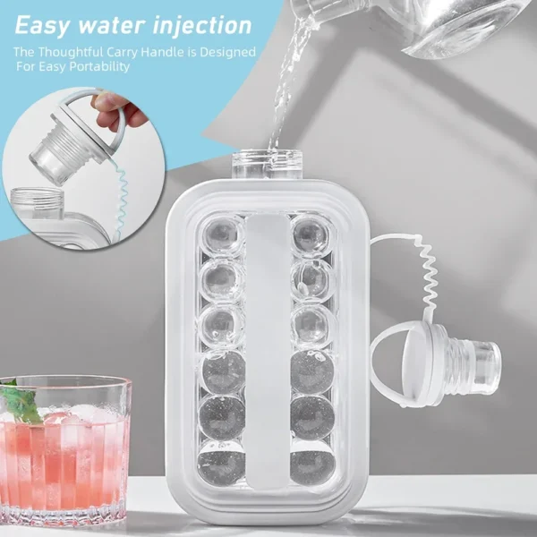 2-in-1 Household Portable Ice Maker Foldable Ice Hockey Pot Whiskey Ice Cube Mold Refrigerator Freezer Ice Maker Kitchen Tools