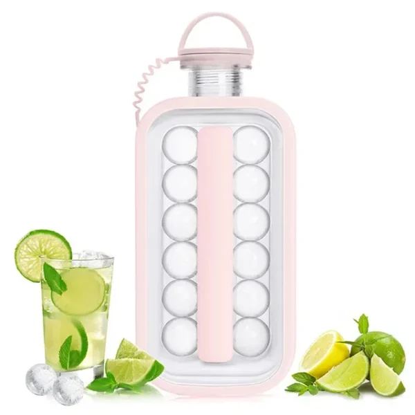 2-in-1 Household Portable Ice Maker Foldable Ice Hockey Pot Whiskey Ice Cube Mold Refrigerator Freezer Ice Maker Kitchen Tools