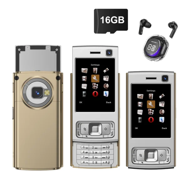 SERVO N95 PRO Mini Slider Mobile Phone 2.0" Display GSM 2 SIM Card Speed Dial Magic Voice Wireless Radio Small Cellphones Type-C