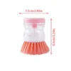 2024 New Kitchen Wash Pot Dish Brush Washing Utensils With Washing Up Liquid Soap Dispenser Household Cleaning Accessories