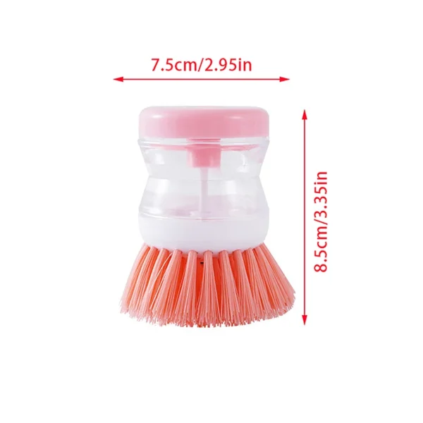 2024 New Kitchen Wash Pot Dish Brush Washing Utensils With Washing Up Liquid Soap Dispenser Household Cleaning Accessories