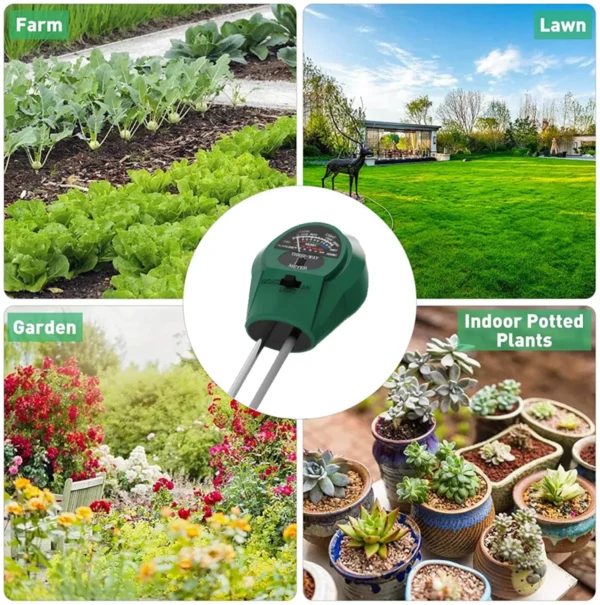 529702925 Soil Tester 3 in 1 Soil Moisture PH Meter Acidity Humidity Flower Tester Temperature Acidity Measurement Tool