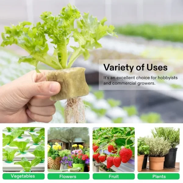 Sponge Block Starter Plugs Rock Wool Grow Cubes Seed Starters Planting Cubes Hydroponics Cuttings Plant Propagation Grow Supply