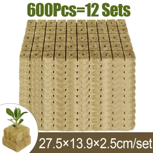 Sponge Block Starter Plugs Rock Wool Grow Cubes Seed Starters Planting Cubes Hydroponics Cuttings Plant Propagation Grow Supply