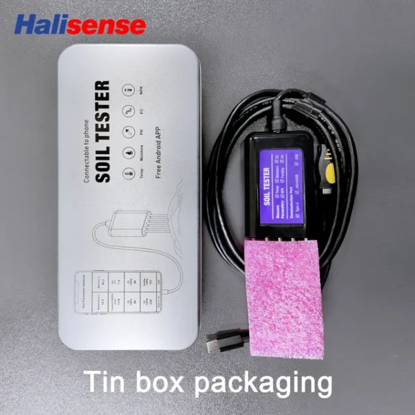 Temperature Moisture EC PH NPK Soil Tester Portable USB Type-C 8 in 1 Soil Sensor with Free Android App