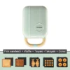 DMWD Multi-Function Breakfast Maker Electric Sandwich Machine  Waffle Donuts  Octopus Balls Taiyaki Light Food Machine 5 Plates