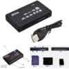 All In One Card Reader USB 2.0 SD Card Reader Adapter Support TF CF SD Mini SD SDHC MMC MS XD