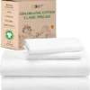 Soft Cooling Sheets King Size Sheets Full Set Bedspreads and Covers Deep Pockets 100% Organic Cotton Queen Sheet Set Sets Bed
