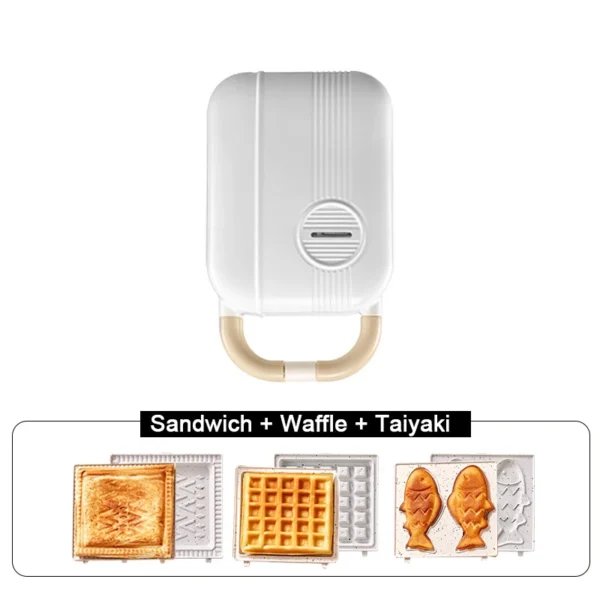 DMWD Multi-Function Breakfast Maker Electric Sandwich Machine  Waffle Donuts  Octopus Balls Taiyaki Light Food Machine 5 Plates