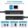 Card Reader Type C 4-in-1 USB3.0 USB-C OTG to SD CF Micro SD TF MS Card Adapter for Laptop PC Windows macOS Memory Card Adapter