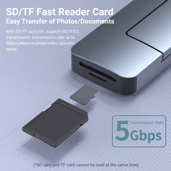 534206529 4K60Hz 8-in-1 USB C Hub with M.2 NVMe/SATA SSD Enclosure