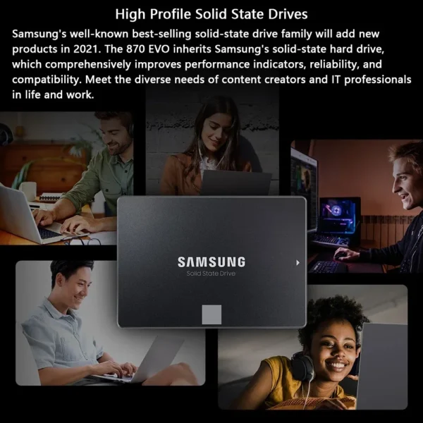 SAMSUNG SSD 870 EVO 1TB 2TB 250GB 500GB Internal Solid State Disk HDD Hard Drive SATA3 2.5 inch Laptop Desktop PC MLC disco duro