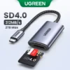 UGREEN Card Reader USB3.0&USB C to SD MicroSD TF Thunderbolt 3 for PC Laptop Accessories Smart Memory Cardreader SD Card Adapter