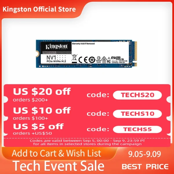 2025 New Kingston SSD M.2 2280 KC2500 NVMe PCIe 250gb 500gb 1tb 2tb Solid State Hard Disk m2 ssd for Desktop