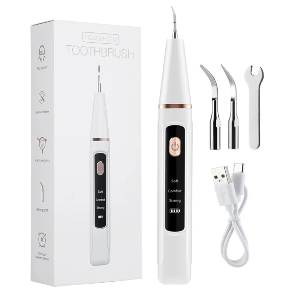 Ultrasonic Dental Scaler Electric Sonic Teeth Plaque Cleaner Dental Stone Removal For Teeth Tartar Stain Teeth Calculus Remover