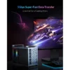 5 Bay RAID Hard Drive Enclosure, Aluminum 2.5"& 3.5" SATA HDD/SSD External Enclosure with RGB Fan, Support 90TB