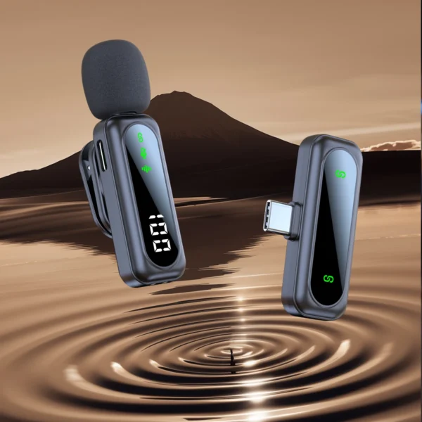 536205224 FIFAR Wireless Lavalier Lapel Microphone Portable Noise Reduction Audio Recording For iPhone Android PC