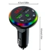 Car FM Transmitter Dual USB Fast Charging Phone Charger Adapter Wireless Handsfree Calling Car Kit MP3 Player