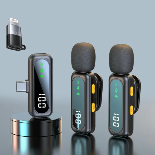 536205226 FIFAR Wireless Lavalier Lapel Microphone Portable Noise Reduction Audio Recording For iPhone Android PC