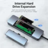 4K60Hz 8-in-1 USB C Hub with M.2 NVMe/SATA SSD Enclosure