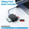 Card Reader Type C 4-in-1 USB3.0 USB-C OTG to SD CF Micro SD TF MS Card Adapter for Laptop PC Windows macOS Memory Card Adapter