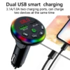 Car FM Transmitter Dual USB Fast Charging Phone Charger Adapter Wireless Handsfree Calling Car Kit MP3 Player