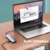 4K60Hz 8-in-1 USB C Hub with M.2 NVMe/SATA SSD Enclosure