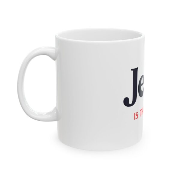 Inspirational Ceramic Mug for tea Lovers, Gifts for Christians, Motivational Drinkware, Jesus Is The Answer Cup, Faith-Based Office Mug