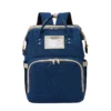 3 in 1 Nappy Diaper Bag with Extendable Folding Crib, Large Capacity Travel Baby Bed Bags for Mom Outing/Shopping, Portable Bag