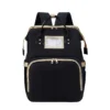 3 in 1 Nappy Diaper Bag with Extendable Folding Crib, Large Capacity Travel Baby Bed Bags for Mom Outing/Shopping, Portable Bag