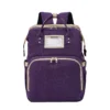 3 in 1 Nappy Diaper Bag with Extendable Folding Crib, Large Capacity Travel Baby Bed Bags for Mom Outing/Shopping, Portable Bag
