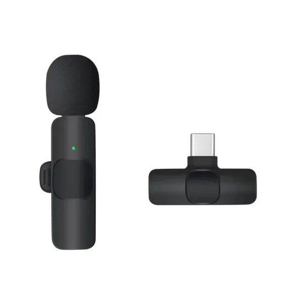Basix Mini Lavalier Microphone Portable Audio Video Recording Mini Lapel Mic Wireless Microfone for IPhone TypeC ipad Game Phone