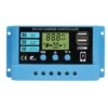 Solar Charge Controller 60A 12V/24V Voltage Regulator Solar Panel Photovoltaic Home with PWM Solar Charger LCD Display Dual USB