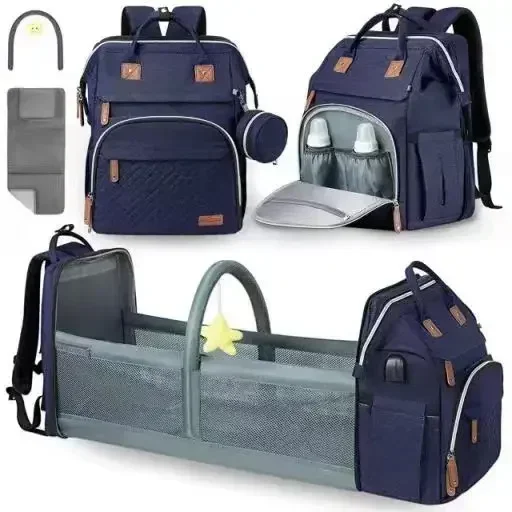 New Baby Nappy Changing Bags Changing Station Portable Baby Bed Travel Bassinet Folding Crib Shade Cloth Changing Pad Waterproof