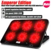 COOLCOLD A9 Gaming RGB Laptop Cooler 2 USB Ports 6 Fan Gaming Led Light Notebook Cooler For 13-18 Inch Stand For Laptop Macbook