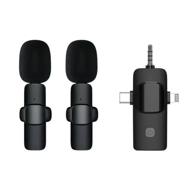 Basix Mini Lavalier Microphone Portable Audio Video Recording Mini Lapel Mic Wireless Microfone for IPhone TypeC ipad Game Phone