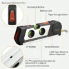 Laser Level Multipurpose Cross Line Laser 9.8 feet Measure Tape Ruler Adjusted Standard for Hanging Pictures Cabinets Tile Walls
