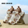 Knit Fabric Children Shoes Boy Sandals Rubber Sole Anti-slip Kids Beach Water Shoes Summer Casual Sports Sandals for Boy Sneaker