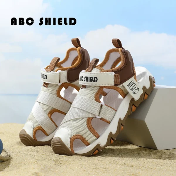 Knit Fabric Children Shoes Boy Sandals Rubber Sole Anti-slip Kids Beach Water Shoes Summer Casual Sports Sandals for Boy Sneaker
