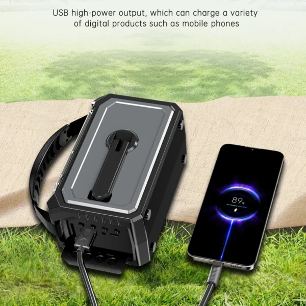 Outdoor Survival Weather Radio AM/FM/WB NOAA Solar Hand-cranked Rechargeable Power Bank Bluetooth-Compatible Speaker SOS Alarm