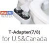 Bidet Hot Cold Warm Water Bidet for Toilet Seat Attachment Sprayer Shattaf Japanese Cover Dual Nozzle