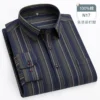 Oversized Men's Shirt Long Sleeve 100% Cotton Oxford Plaid Stripe Regular Fit Casual Fashion Men's 11XL 10XL 9XL 8XL 7XL