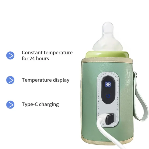 USB Milk Water Warmer, Travel Stroller Insulated Bag, Nursing Bottle Heater, Outdoor Portable Baby Bottle Feeding Warmer